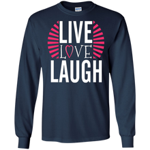 Live Love Laugh Shirt Happy Smile Laughter Women Kids Girls