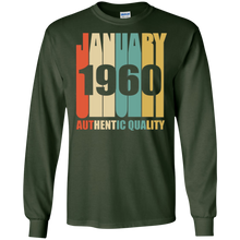 Retro January 1960 T-Shirt Vintage 58th Birthday Gift Shirt