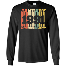 January 1991 Birthday Month Retro Vintage Shirt Gift
