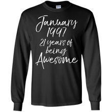 January 1997 21 Years of Being Awesome Shirt Birthday Tee