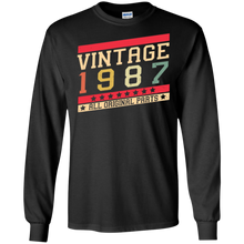 Men's Vintage 1987 T-Shirt 30th Birthday All Original Parts