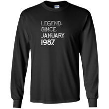 Legend Since January 1987 Shirt 31th Birthday Gifts