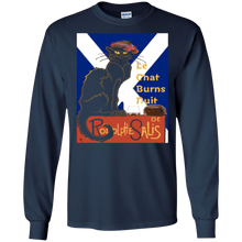 Le Chat Burns Nuit Haggis Dram Scottish Saltire T-Shirt
