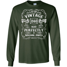 Mens 37th Birthday T-Shirt Legend Vintage 1980 Original Parts Tee