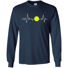 I Love Tennis Heartbeat T-Shirt - Player Court Coach Gifts