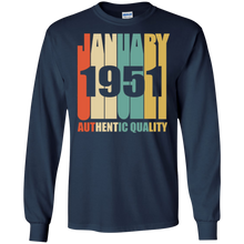 Retro January 1951 T-Shirt Vintage 67th Birthday Gift Shirt