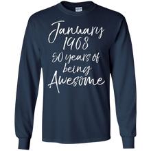 January 1968 50 Years of Being Awesome Shirt Birthday Tee