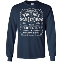 Mens 43th Birthday T-Shirt Legend Vintage 1974 Original Parts Tee