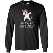 Unicorns Are Born In January Dabbing Birthday T-Shirt