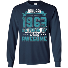 January 1963 Birthday 55 Years Of Being Awesome T-Shirt