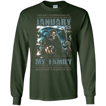 Never Underestimate A Man Born In January Birthday Shirts