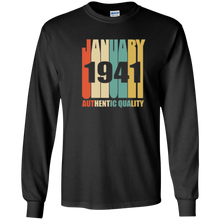 Retro January 1941 T-Shirt Vintage 77th Birthday Gift Shirt