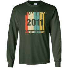 Retro January 2011 T-Shirt Vintage 7th Birthday Gift Shirt