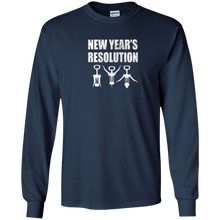 Distressed Funny New Years Resolution Workout Parody T-Shirt