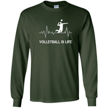 Volleyball Is Life Heartbeat T-Shirt Coach Player Team Gifts