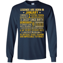 Legends Born In January Birthday T-shirt January Gift