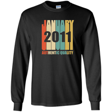 Retro January 2011 T-Shirt Vintage 7th Birthday Gift Shirt