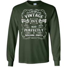 Mens 46th Birthday T-Shirt Legend Vintage 1971 Original Parts Tee