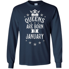 Women's Queens Are Born In January - Birthday Gift T-Shirt