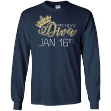 Birthday Diva on January 16th T-shirt Capricorn Pride