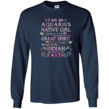I Am A Aquarius Native Girl T-shirt February Indies Girl
