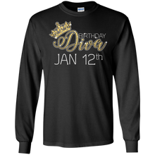 Birthday Diva on January 12th T-shirt Capricorn Pride