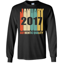 Retro January 2017 T-Shirt Vintage 1st Birthday Gift Shirt
