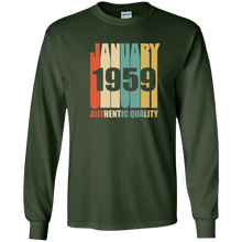 Retro January 1959 T-Shirt Vintage 59th Birthday Gift Shirt