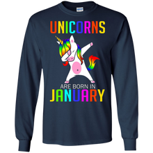 Unicorns Are Born In January Shirt - Dabbing Unicorn Shirt