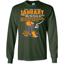 Women's I'm a Proud January Girl Funny Birthday T-Shirt