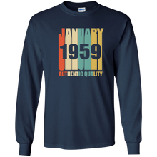 Retro January 1959 T-Shirt Vintage 59th Birthday Gift Shirt