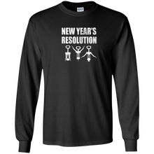 Distressed Funny New Years Resolution Workout Parody T-Shirt