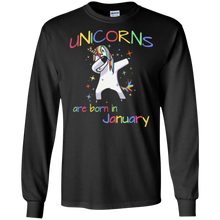Dabbing Unicorns are Born in January Birthday T-Shirt