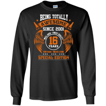 Vintage Born in 2001 16th Birthday 16 Years Old Awesome Gift