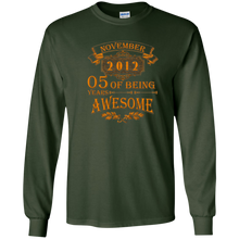 5 Of Being Years Awesome November 2012 Tee Shirt