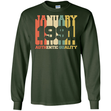 January 1991 Birthday Month Retro Vintage Shirt Gift