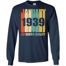 Retro January 1939 T-Shirt Vintage 79th Birthday Gift Shirt
