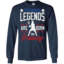 Tennis Legends Born in January Shirt Funny Gift T-Shirt