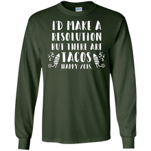 2018 Happy New Years Eve Funny Shirt, Resolution But Tacos