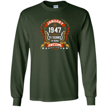 January 1947 71th Birthday 71 Years Old Gift T-Shirt