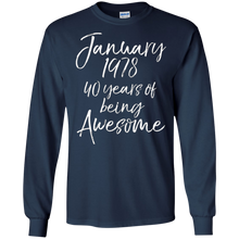 January 1978 40 Years of Being Awesome Shirt Birthday Tee