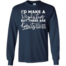 2018 Happy New Years Eve Funny Shirt, Resolution Food Donut