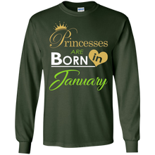 Princesses are born in January Gold T-Shirt