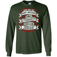 Some Men Born Awesome But Strongest Born In January T-Shirt