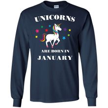 Unicorns are Born in January T-Shirt - Cute Unicorn Gift
