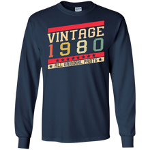 Men's Vintage 1980 T-Shirt 37th Birthday All Original Parts