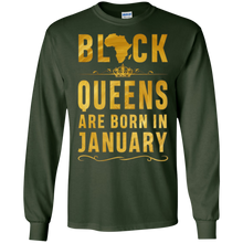 Black Queens Are Born In January Birthday T-Shirt for Women