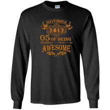 5 Of Being Years Awesome November 2012 Tee Shirt