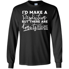 2018 Happy New Years Eve Funny Shirt, Resolution Food Donut