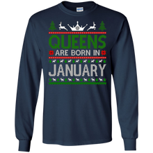 Queens Are Born In January Christmas Funny Shirt